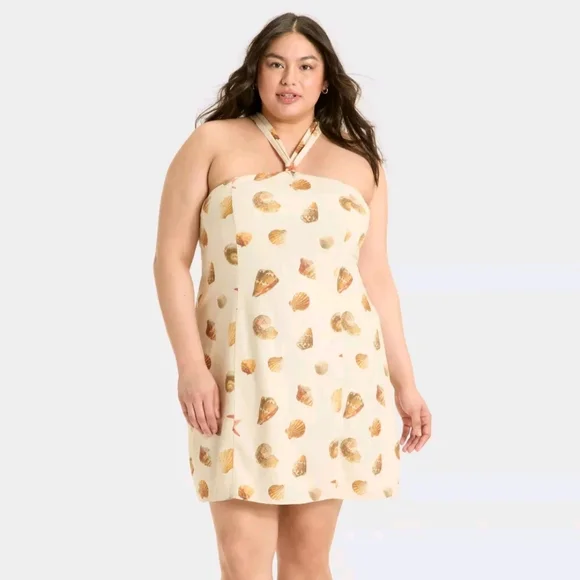 wild fable | Dresses | Nwt Cream Linen Halter Aline Mini Dress 2x | Poshmark